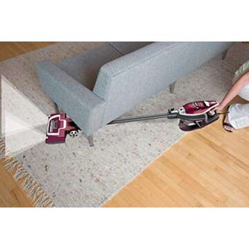 Shark Rocket DeluxePro Ultra-Light Upright Corded Stick Vacuum, Bordeaux (Renewed)