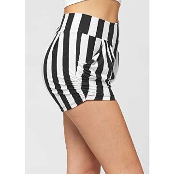 Conceited Shorts for Women with Pockets - Harem Style - Pleated - Soft and Flattering - Essential - Beetlejuice - Small - Medium