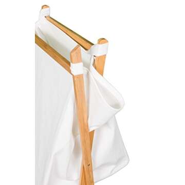 BirdRock Home X Bamboo Hamper - Made of Natural Bamboo - Includes Machine Washable Cotton Canvas Liner - Lightweight for Easy Transportation