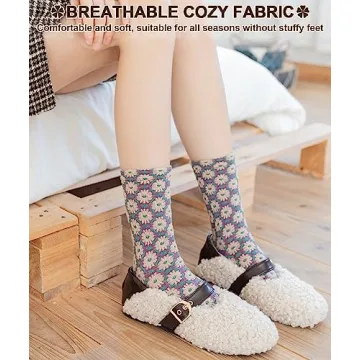 IIG Women's Cute Cotton Crew Socks - Fun Gift Idea