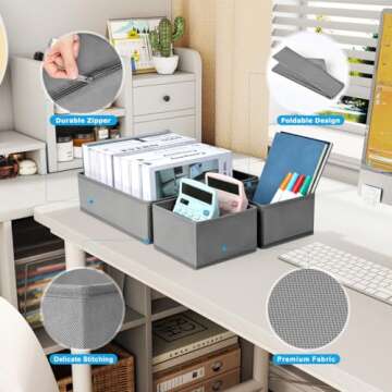 DIMJ Drawer Organizer Set - Stylish Storage for Clothes