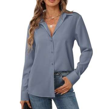 Elegant Women’s Button-Down Blouse for Stylish Comfort