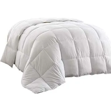 Chezmoi Collection All Season Twin Size Down Alternative Comforter - Plush Microfiber Fill - Box Stitch Quilted - Duvet Insert with Corner Tabs (Twin, White)
