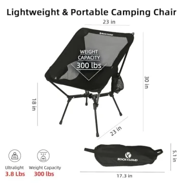 Lightweight ROCK CLOUD Camping Chair for Outdoor Adventures
