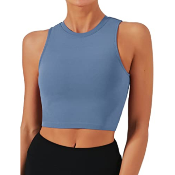 Natural Feelings Nudi Sports Bras for Women Removable Padded Yoga Tank Tops Sleeveless Fitness Worko...