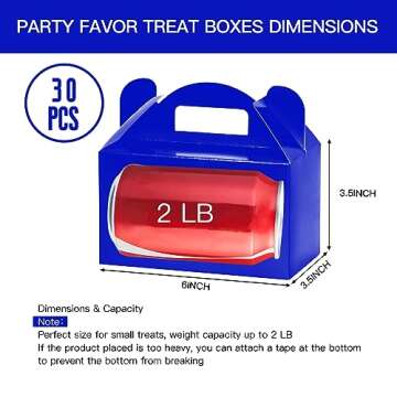 MOORAY Treat Boxes - Durable Party Favor Boxes 30 Pack