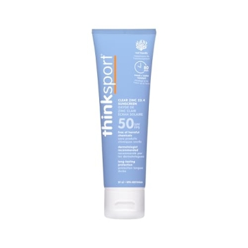 Thinksport Mineral Sunscreen SPF 50 | Travel Size, Clear Zinc Oxide, Eco-Friendly