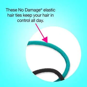 Scunci by Conair No Damage Elastic Hair Ties in Assorted Colors, 30 Pack Multicolor for Women and Men
