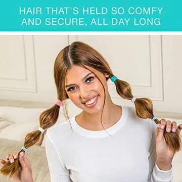 Scunci by Conair No Damage Elastic Hair Ties in Assorted Colors, 30 Pack Multicolor for Women and Men