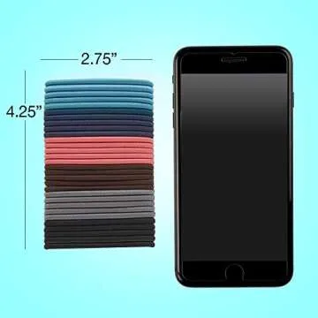 Scunci by Conair No Damage Elastic Hair Ties in Assorted Colors, 30 Pack Multicolor for Women and Men