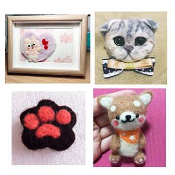 3.53oz Wool Roving Yarn, Fiber Roving Wool Top, Wool Felting Supplies, Pure Wool, Chunky Yarn, Spinning Wool Roving for Needle Felting Wet Felting DIY Hand Spinning (White)