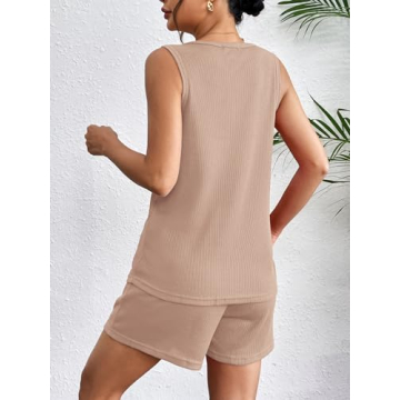 Ekouaer Pajamas Tank Top and Shorts Lounge Sets for Women