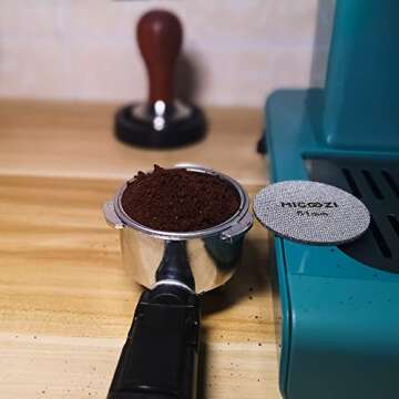 Espresso Puck Screen 51mm, Reusable 1.7mm Thickness 100μm Stainless Steel Professional Barista Coffee Filter Mesh Plate for Espresso Portafilter Filter Basket (51mm)