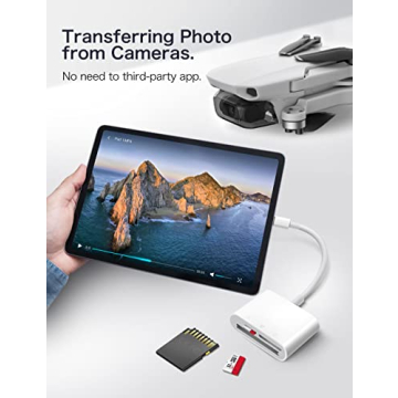 USB C SD Card Reader for iPhone 15/iPad/Mac, ChiaoPio USB C to SD CF, Type C Memory Card Adapter with Compact Flash/CF/SD/MicroSD Slots Compatible with iPad MacBook Pro/Air/Mini Mac Laptop