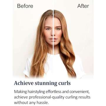 Automatic Curling Wands Attachments with 2 Curlers for Dyson Supersonic Hair Dryer Airwrap, Long Hair Waver Styling Iron Tool Blow Dryer Accessories for Women