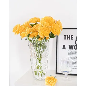 MOLIMAO Wavy Glass Vase - Elegant Centerpiece for Events