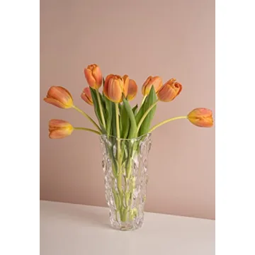 MOLIMAO Wavy Glass Vase - Elegant Centerpiece for Events