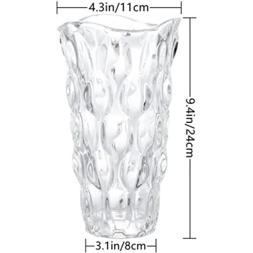 MOLIMAO Wavy Glass Vase - Elegant Centerpiece for Events