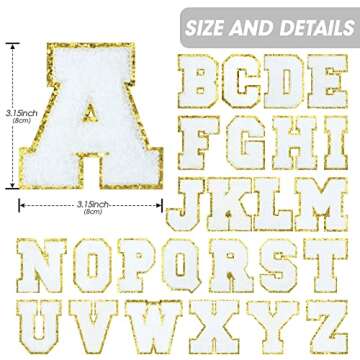 Iron on Letters Chenille Letter Patches - A-Z Designs for Custom Style