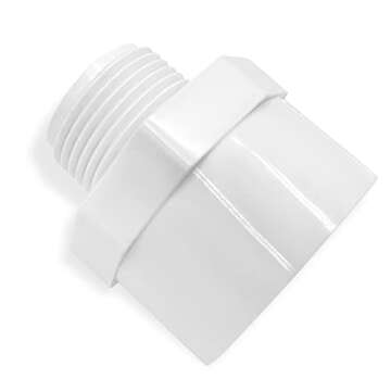 PVC Male Adapter Pipe Fitting - SCH 40 PVC Fittings 3/4 Inch MNPT x 1 Inch Slip Socket PVC Connectors - PVC Pipe Connectors for Plumbing Water Line – Male Adapter Fitting
