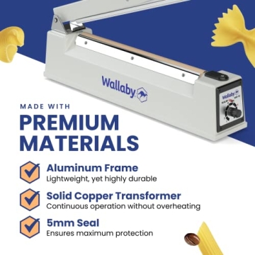 Wallaby Impulse Sealer for Strong Food Storage Seals