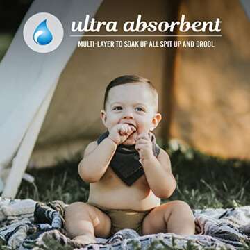 Kishu Baby Organic Bandana Bib Set for Infants