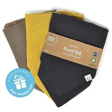 Kishu Baby Organic Bandana Bib Set for Infants