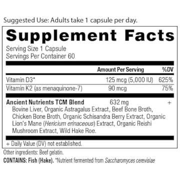 Premium Vitamin D Supplement by Ancient Nutrition for Enhanced Health Support