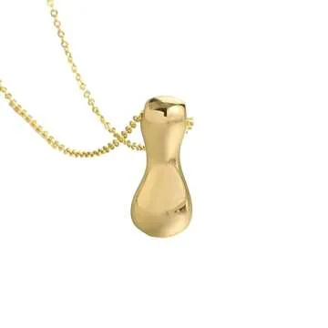 Gold Plated Chunky Initial Necklace for Women