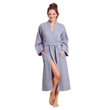 Luxurious Lightweight Waffle Kimono Bathrobe for Women