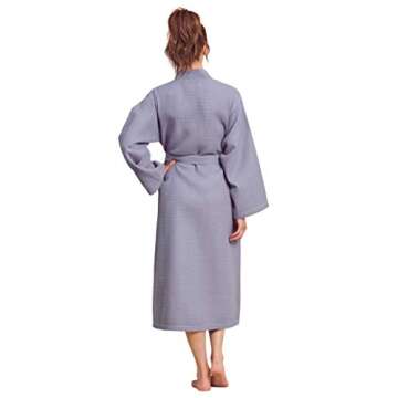 Luxurious Lightweight Waffle Kimono Bathrobe for Women