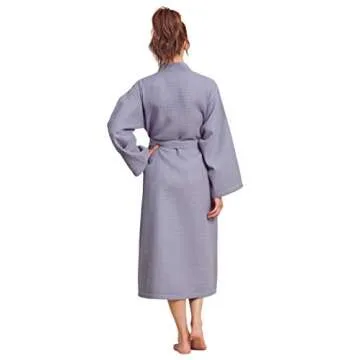 Luxurious Lightweight Waffle Kimono Bathrobe for Women
