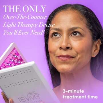reVive dpl lla Blue & Red Light Therapy Device for Face | 3-in-1 Anti-Aging Wrinkle Reduction Light ...