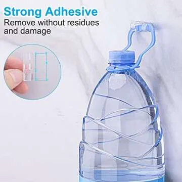 TidyHelper Outdoor Light Clips (Assorted Sizes, 60 PCS), Adhesive Cable Cord Organizer for Wall, Clear Wire Holder Electric Wires, PC Management Under Desk, Christmas LED M&L