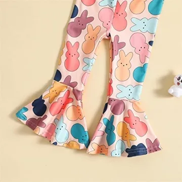 GLIGLITTR Toddler Baby Girls Bunny Easter Outfits
