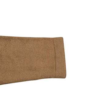 JUNBOON Women's Striped Long Sleeve Open Front Knit Cardigan Casual Pullover Sweater Orange