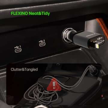 Flexino Ultra-Slim Car Charger for Quick Charging