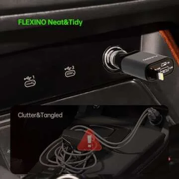 Flexino Ultra-Slim Car Charger for Quick Charging