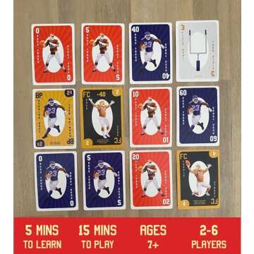 FOOTBALL FEUD! New Fast-paced Football Card Game for Families, Games Nights, Tailgates & Even Half-t...