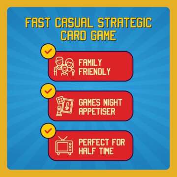 FOOTBALL FEUD! New Fast-paced Football Card Game for Families, Games Nights, Tailgates & Even Half-time | Enjoyed by Kids, Teens and Adults | 2-6 Players, Ages 7+, 5 min to Teach, 15 min to Play