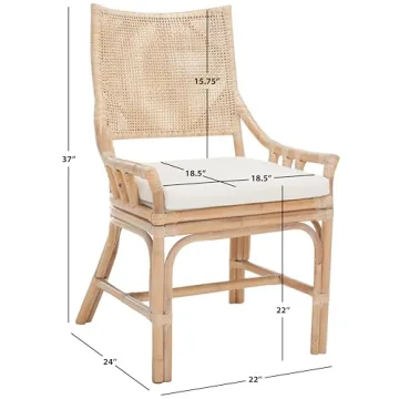 Safavieh Home Collection Donatella Wash Chair, Natural White