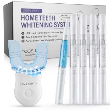 Teeth Whitening Kit for Sensitive Teeth - 4 Carbamide Peroxide Pens & LED Light