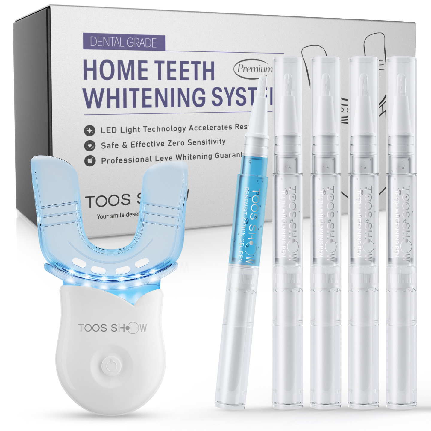Teeth Whitening Kit for Sensitive Teeth with LED Light