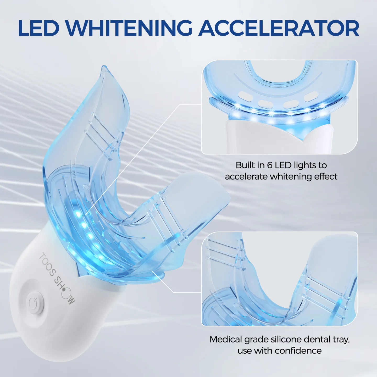Teeth Whitening Kit for Sensitive Teeth with LED Light