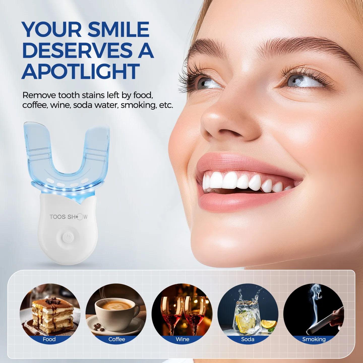 Teeth Whitening Kit for Sensitive Teeth with LED Light