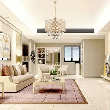 Edvivi Stylish 6-Light Crystal Chandelier for Home Decor