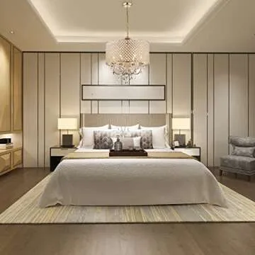 Edvivi Stylish 6-Light Crystal Chandelier for Home Decor