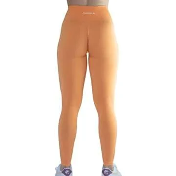 Seamless Scrunch Legging Women Yoga Pants 7/8 Tummy Control Workout Running for Fitness Sport Active Legging-25''（XS,Papaya