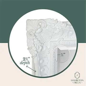 Hamilton Hills 30x40 Ornate Vintage Baroque Wall Mirror