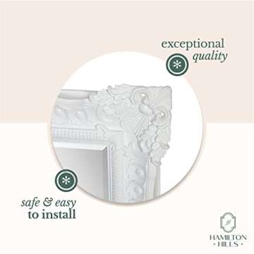 Hamilton Hills 30x40 Ornate Vintage Baroque Wall Mirror